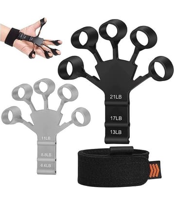 HORSE FIT New Finger Gripper Strength Trainer Forearm Exerciser Hand Yoga Resistance Band Finger Expander Finger Extension Exerciser Climbing Finger Strengthener.