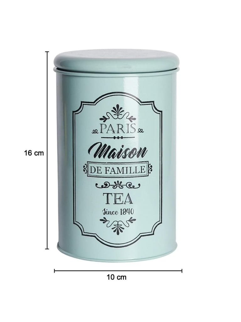 Metal Tea Jar - Green, 900 Ml