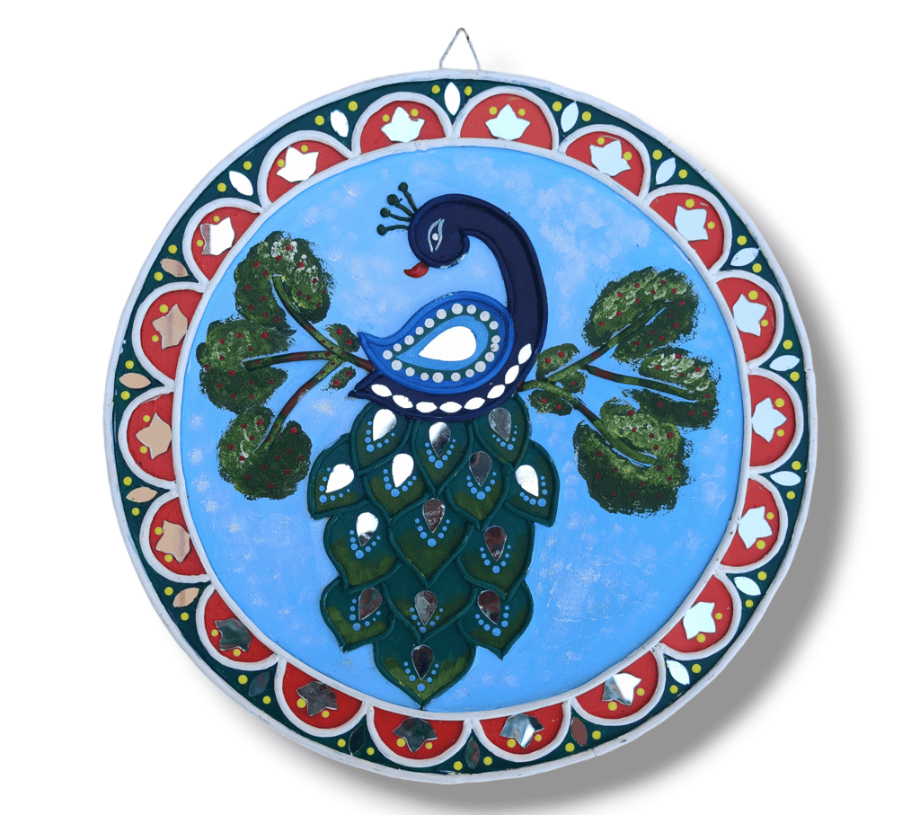 Aarya ovation Lippan art wall hanging for home decoration /living room/kids room / garden décor.peacock