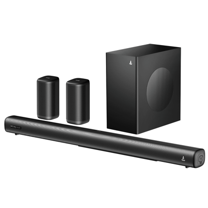 boAt Aavante Prime 5.1 4050D | 400W RMS Soundbar with Dolby Audio, Wireless Rear Speakers boAt Aavante Prime 5.1 4050D | 400W RMS Soundbar with Dolby Audio, Wireless Rear Speakers - Premium Black