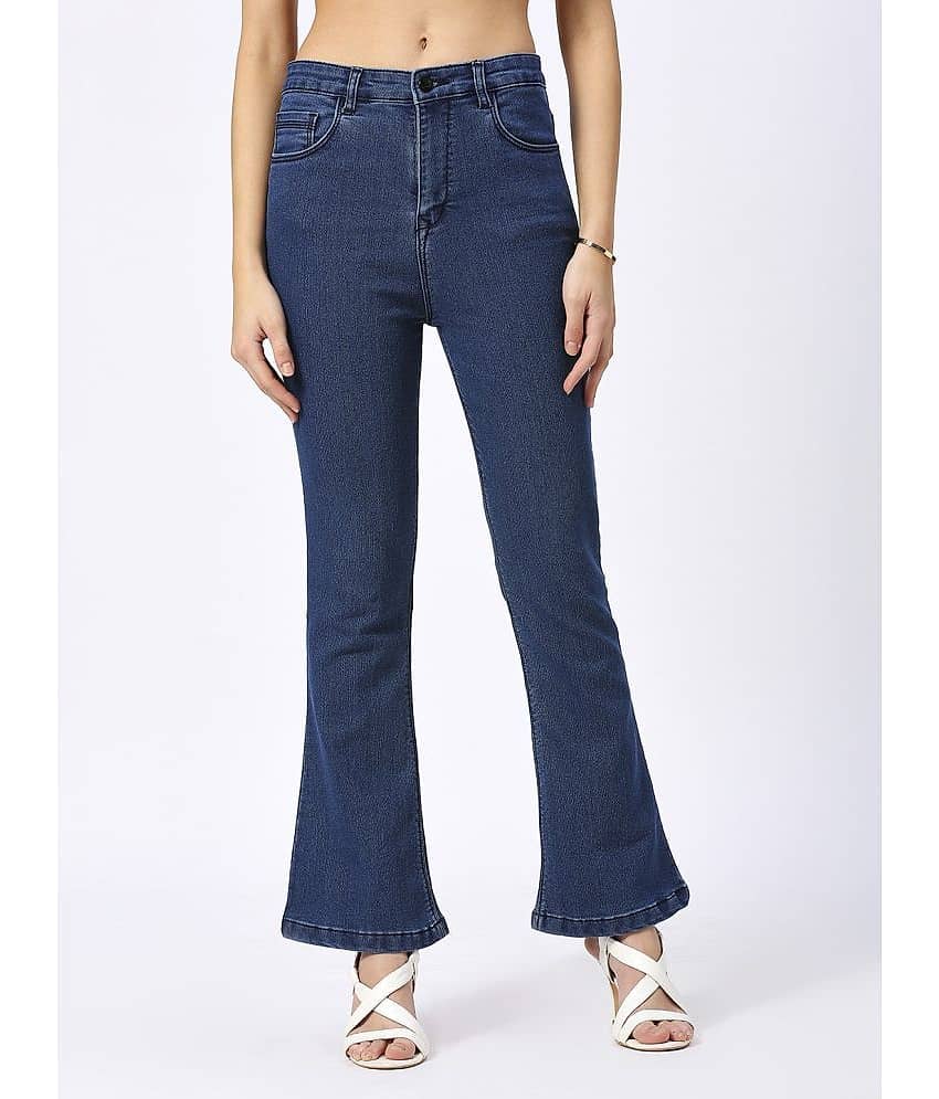 HJ HASASI - Blue Denim Bootcut Women's Jeans ( Pack of 1 )