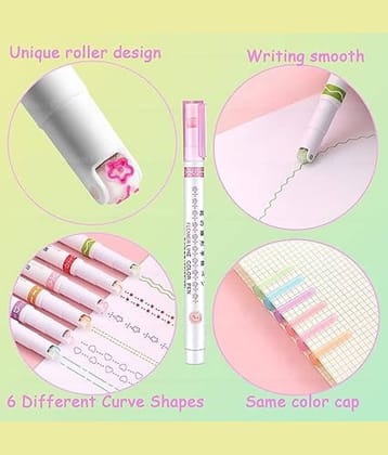 Linear Color Pen Highlighter Pen Set Line Markers Colors For Adults&Kids,Roller Line Marker Pen,School Stationery Kit,Roller Line Markers For Drawing,Journaling,Scrapbooking,Green