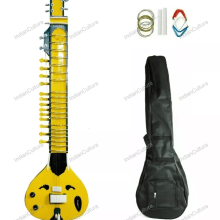 Indian Musical String Electric Travel Sitar Tun Wood Best Quality Hand Painted