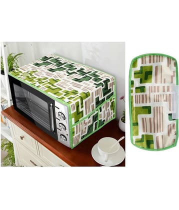 E-Retailer Set of 2 Polyester Green Microwave Oven Cover -