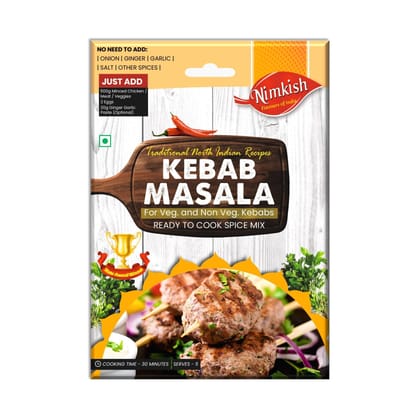 Nimkish Kebab Masala Ready to Cook Spice Mix | 80g | Onion Ginger Garlic Already in Mix | Himalayan Recipe