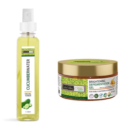 INDUS VALLEY Natural Cow's Milk Yogurt & Honey Depigmentation Gel with Cucumber Water Toner for Face | 50 ml + 250 ml INDUS VALLEY Natural Cow's Milk Yogurt & Honey Depigmentation Gel with Cucumber Water Toner for Face | 50 ml + 250 ml - Depigmentation G