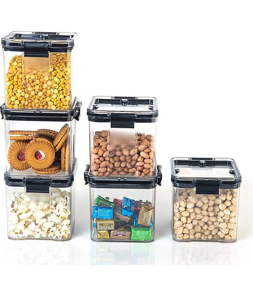 iview kitchenware Grocery, Dal, Pasta Plastic Food Container Set of 6 550 mL
