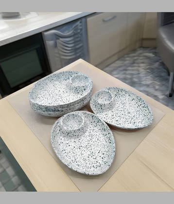 Inpro 12 Pcs Melamine White Platter