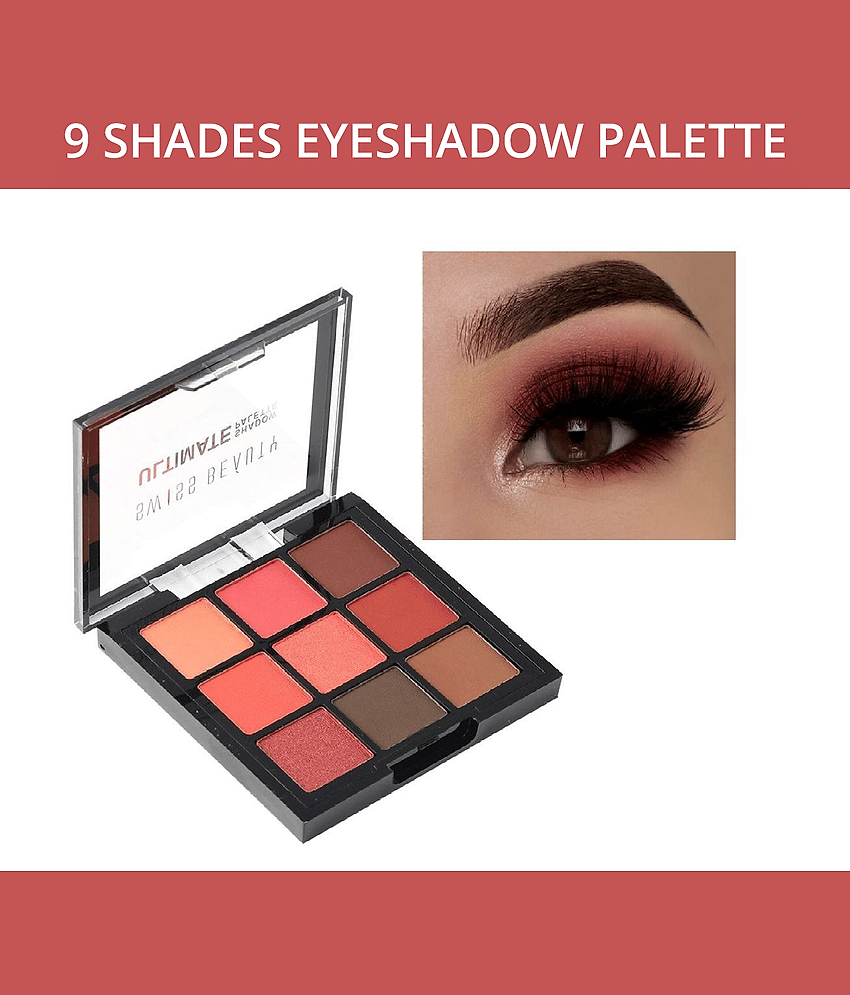 Swiss Beauty Ultimate 9 Color Eyeshadow Palette (Shade-6), 6gm