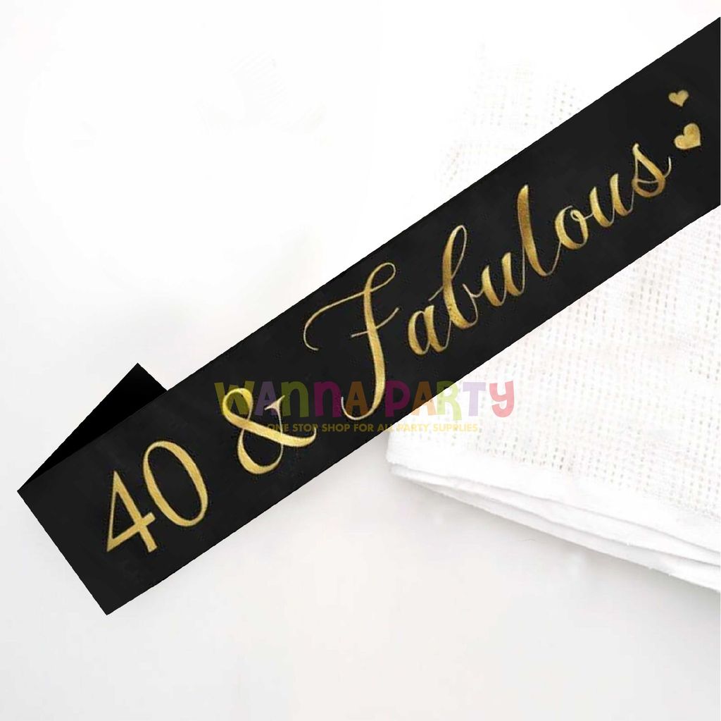40 & Fabulous Sash 62 inch
