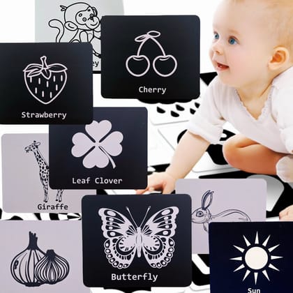 TOYJOS Flash Cards for Babies and Infants | High Contrast Double Sided Jumbo Pictures | Visual Stimulation | Cognitive,Visual and Language Development Tools | Ideal for 0 to 12 Months (32 Pictures) TOYJOS Flash Cards for Babies and Infants | High Contrast Double Sided Jumbo Pictures | Visual Stimulation | Cognitive,Visual and Language Development Tools | Ideal for 0 to 12 Months (32 Pictures)