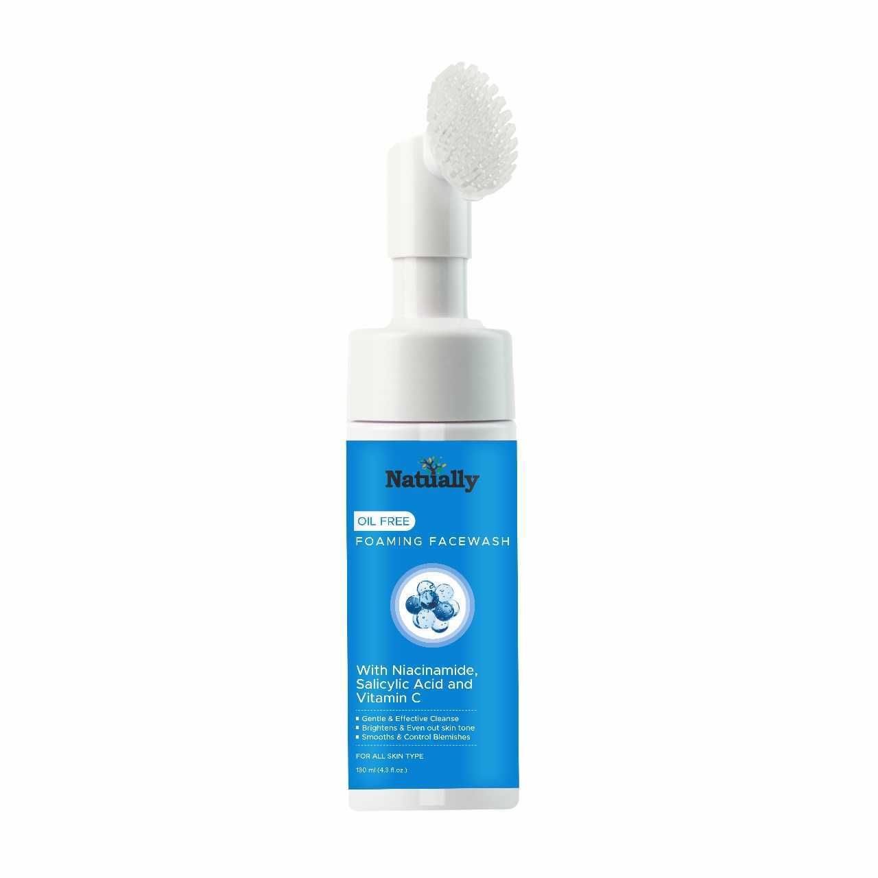 NATUALLY Oil-Free Foaming Face Wash | 130ml-NATUALLY OIL FREE FOAMING FACE WASH 130ml