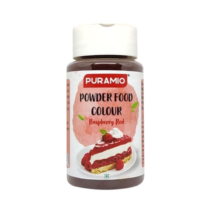 Puramio Powder Food Colour - Raspberry Red, 125 gm