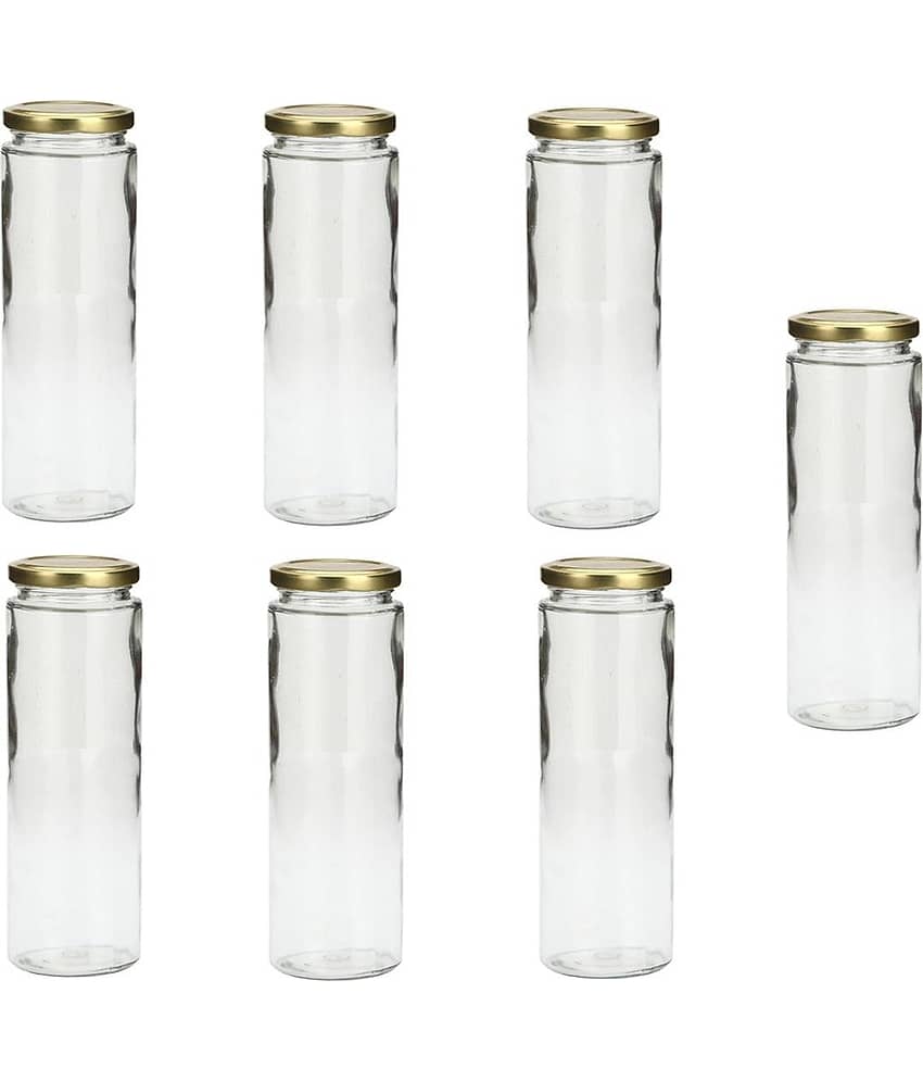 AFAST Glass Container Glass Transparent Water Container ( Set of 7 )