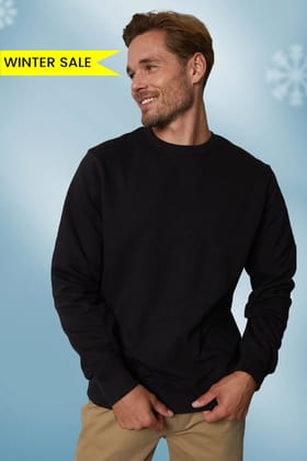 Black - Fleece Sweatshirt-S