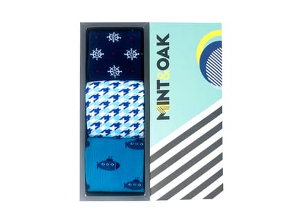 EASY BREEZY Set-of-3 Crew Socks for Men