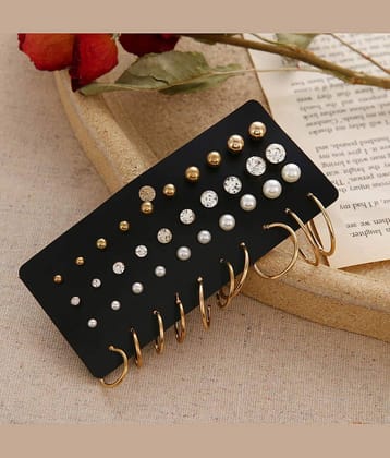 YouBella Jewellery Earrings for Women Combo of Stud Tops Earring for Women and Girls (Multi-color) (YBEAR_32862), medium