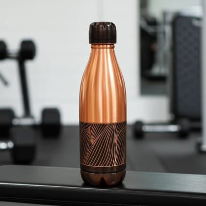 Copper Drinking Water Bottle | Premium Leakproof Ayurvedic Bottle , Height : 9.5 Inch (BCMAS202 C)