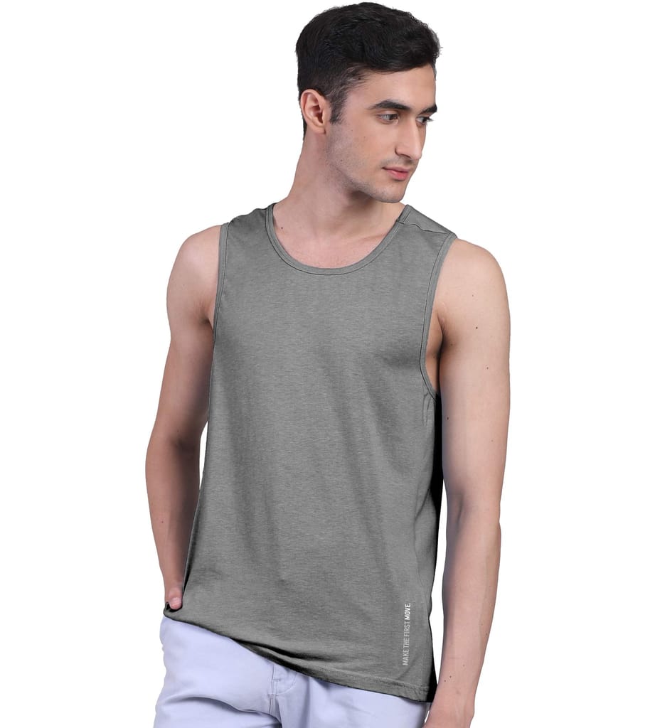 Freecultr Men's Twin Skin Bamboo Active Vest, Anti Microbial, Anti Odor, Breath tech Super Soft -  Pack of 1-Charcoal - Vests | Buy online on ZillyBuy