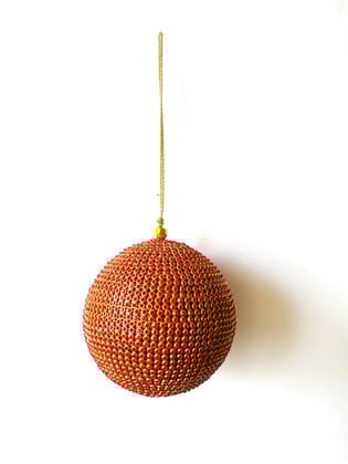Sequin Red Ball Ornament (Large)