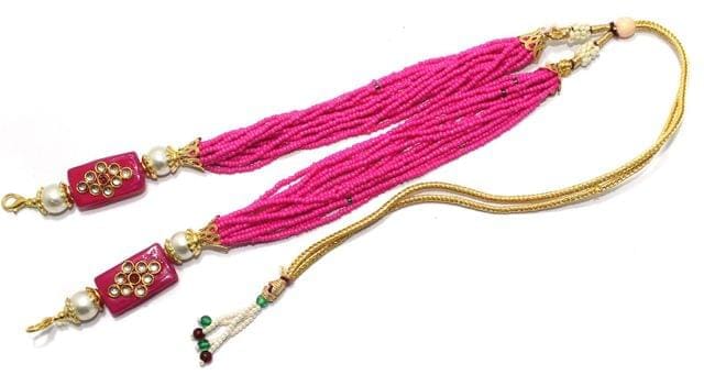10 Pcs, Necklace Dori Magenta-Magenta / Glass