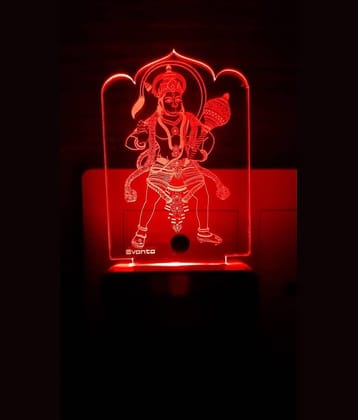 SUPER AJANTA E009 PAVAN PUTRA HANUMANJI Night Lamp Multi - Pack of 1