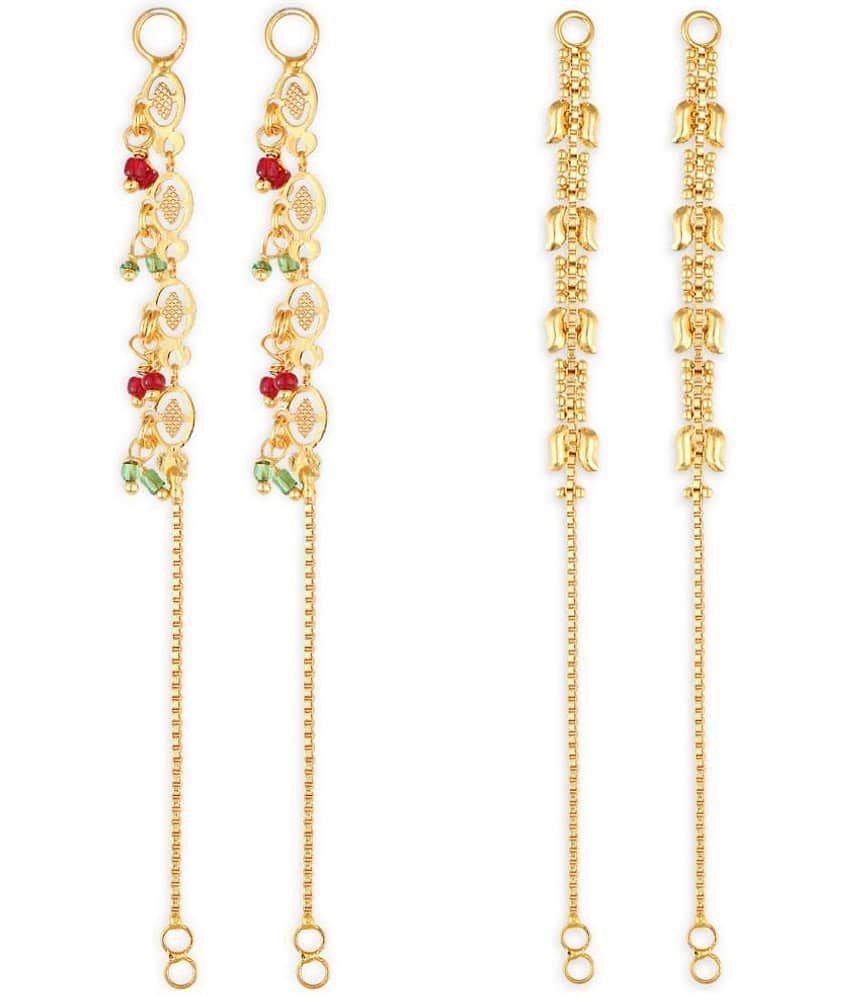 1gram gold Plated Kanchain Ear chain earcuff Ear to Ear Combo for Women & Girls