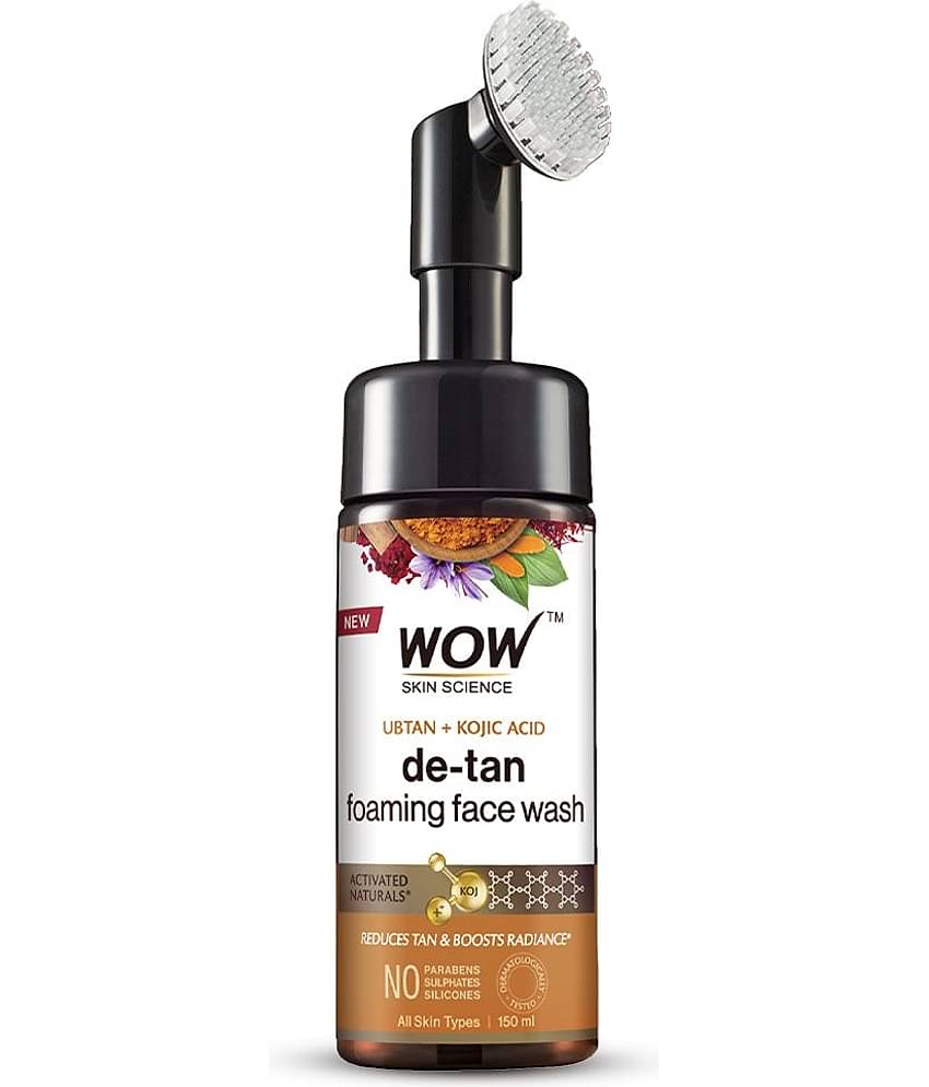 WOW Skin Science Ubtan Foaming Face Wash with Built-In Face Brush for deep cleansing No Parabens, Sulphate, Silicones & Color - 100mL