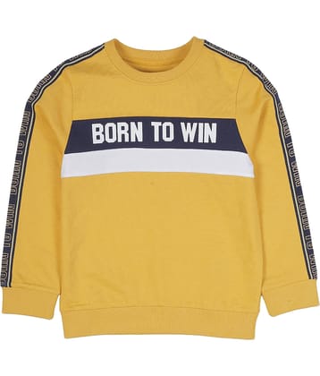 PLUM TREE Pack of 1 Boys Cotton Sweatshirt ( Yellow )