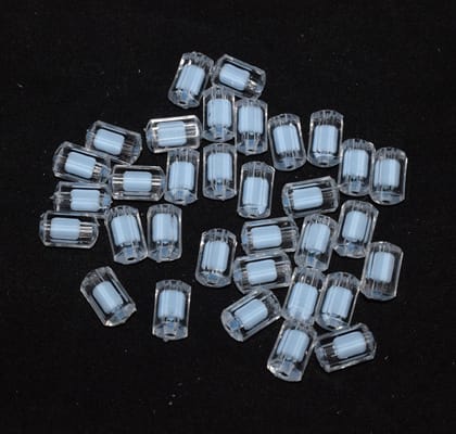 Normal Tube Acrylics Plastic Beads For Jewelry Making , PTB-057-Per Packet of 110 Pcs (50 Gram) / 12X8 MM