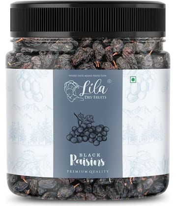 LILA DRY FRUITS Black Raisins 250g Premium Afghani Kali Kishmish Antioxidant Rich Snack