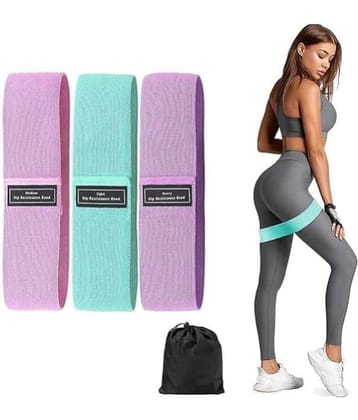 Resistance Loop Bands for Exercise, and Workout Non Slip Hip  Bands for Squats, Legs, Thigh, Glutes and  Ideal for Men, and Women, set 3