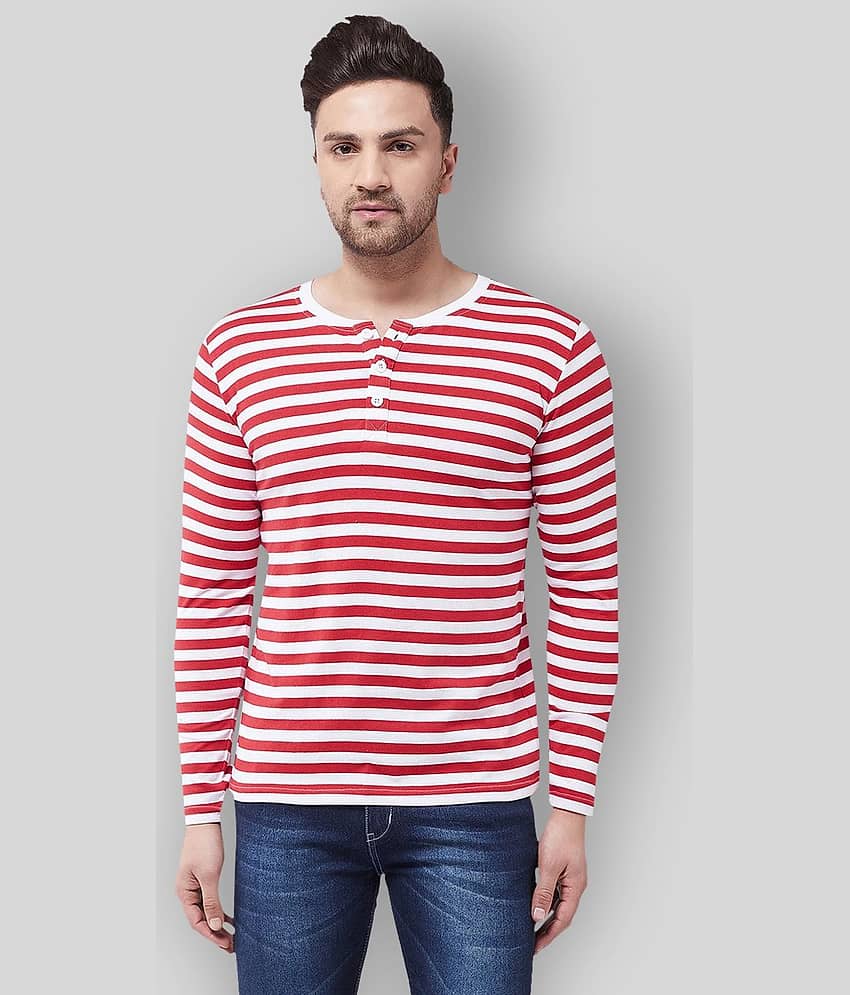 Gritstones Pack of 1 Cotton Blend Regular Fit Men's T-Shirt ( Red )