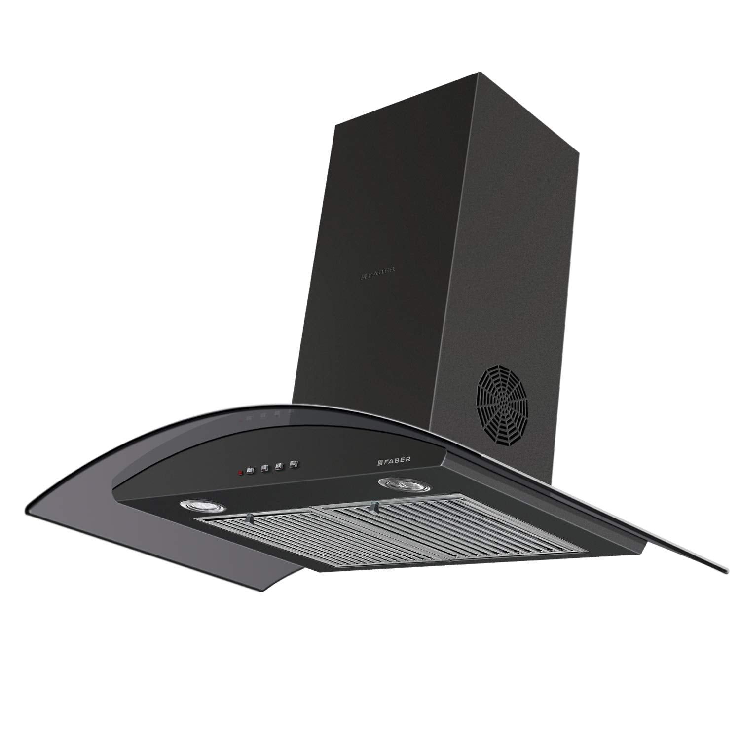 Faber 90 cm 3 Way Silent Suction Chimney, 1095 m/hr (FEEL 3D T2S2 BK PB LTW 90, Baffle Filter, Black) Faber 90 cm 3 Way Silent Suction Chimney, 1095 m/hr (FEEL 3D T2S2 BK PB LTW 90, Baffle Filter, Black) - Black / 9