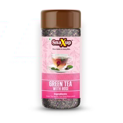 SnaXup Green Tea With Rose Tea 50Gm