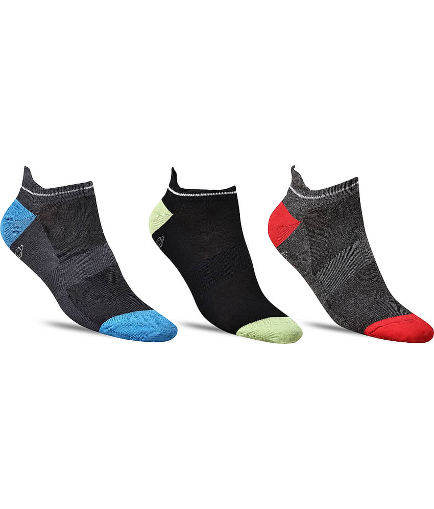 Dollar Socks - Cotton Men's Colorblock Multicolor Ankle Length Socks ( Pack of 3 )