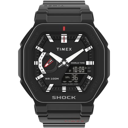Timex Black Dial Analog-Digital Men Watch - TW2V35600-Black