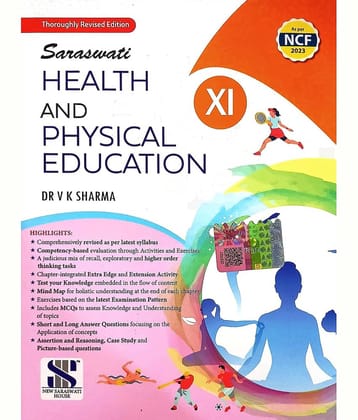 Saraswati Health and Physical Education Class 11 (Latest Updated Revised 2025 Edition of VK Sharma Class 11 Physical Education for CBSE 2025-26