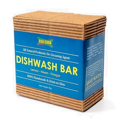 Goli Soda All Natural Probiotics Dish Wash Bar - 90 Gms (Pack Of 2)