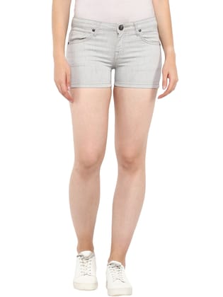 Women's Slim Fit Shorts - Grey (No Exchange No Return)-30 / Grey