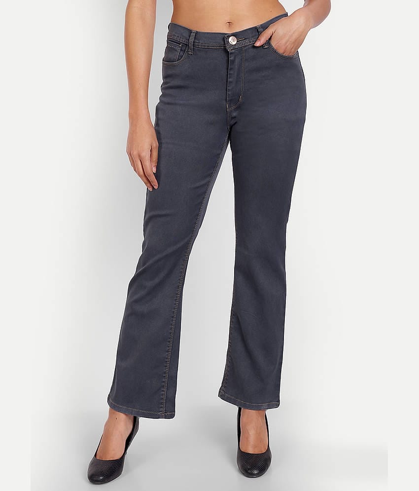 AngelFab - Grey Denim Bootcut Women's Jeans ( Pack of 1 )