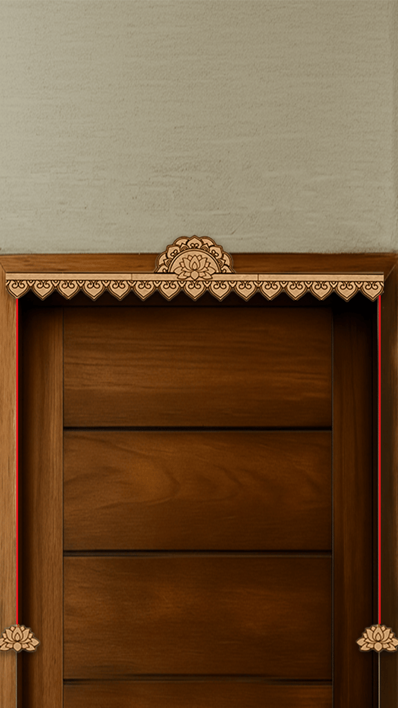Dbeautify's DIY Lotus Design MDF Toran with Side Hangings