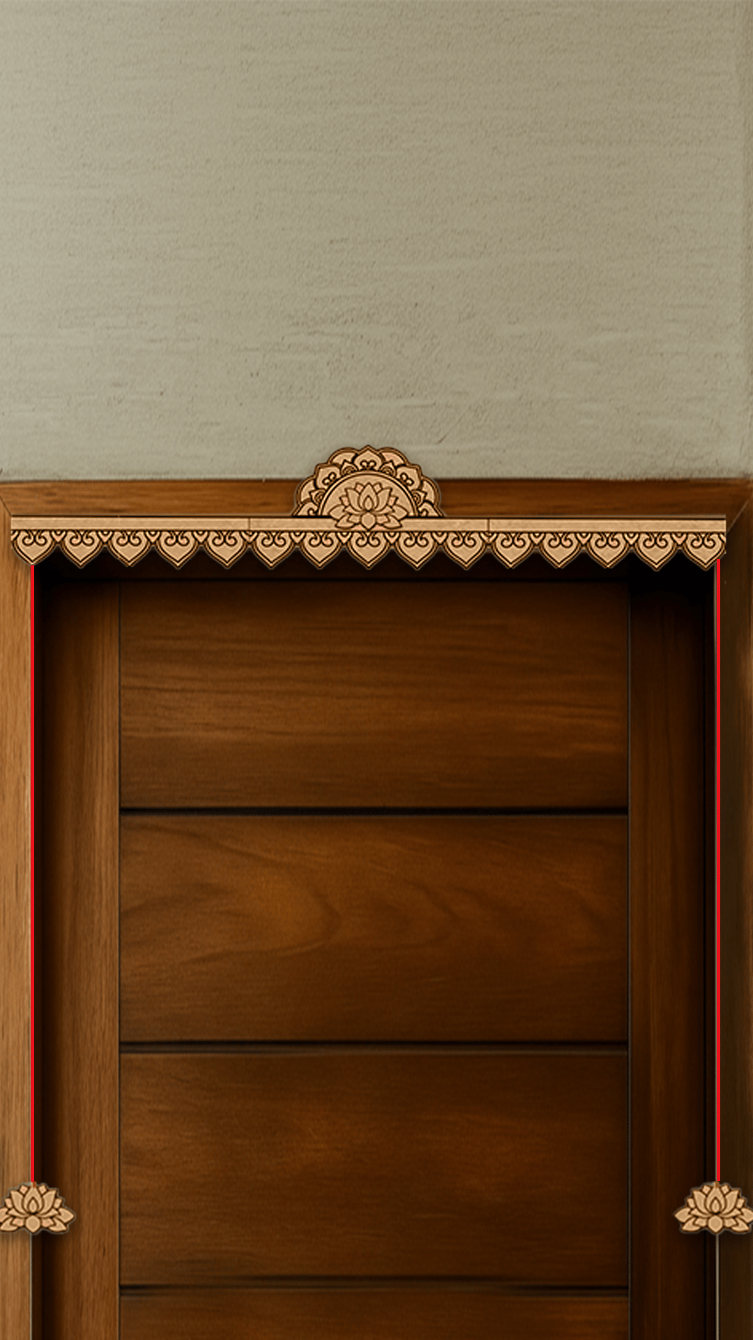 Dbeautify's DIY Lotus Design MDF Toran with Side Hangings