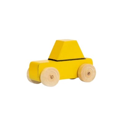 Wooden Sports Car Yellow