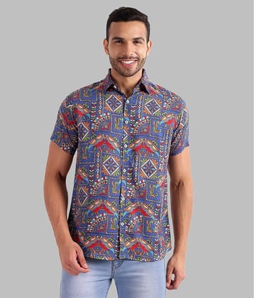 Vida Loca - light Blue Rayon Slim Fit Men's Casual Shirt ( Pack of 1 )