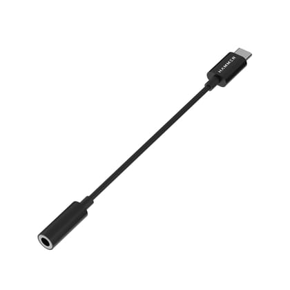 HAMMER Type-C to 3.5mm Audio Jack Connector Adapter with DAC Compatible with Type C Devices (Black)