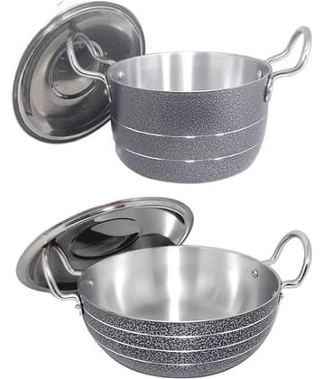 bartan hub - Aluminium Black Cookware Sets ( Set of 2 ) 2500