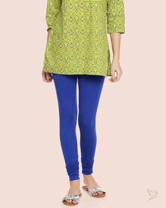 Viscose Churidar Legging - Laser Blue-S / Laser Blue