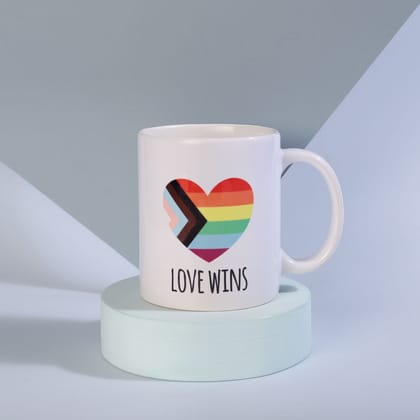 Love Wins Heart Mug