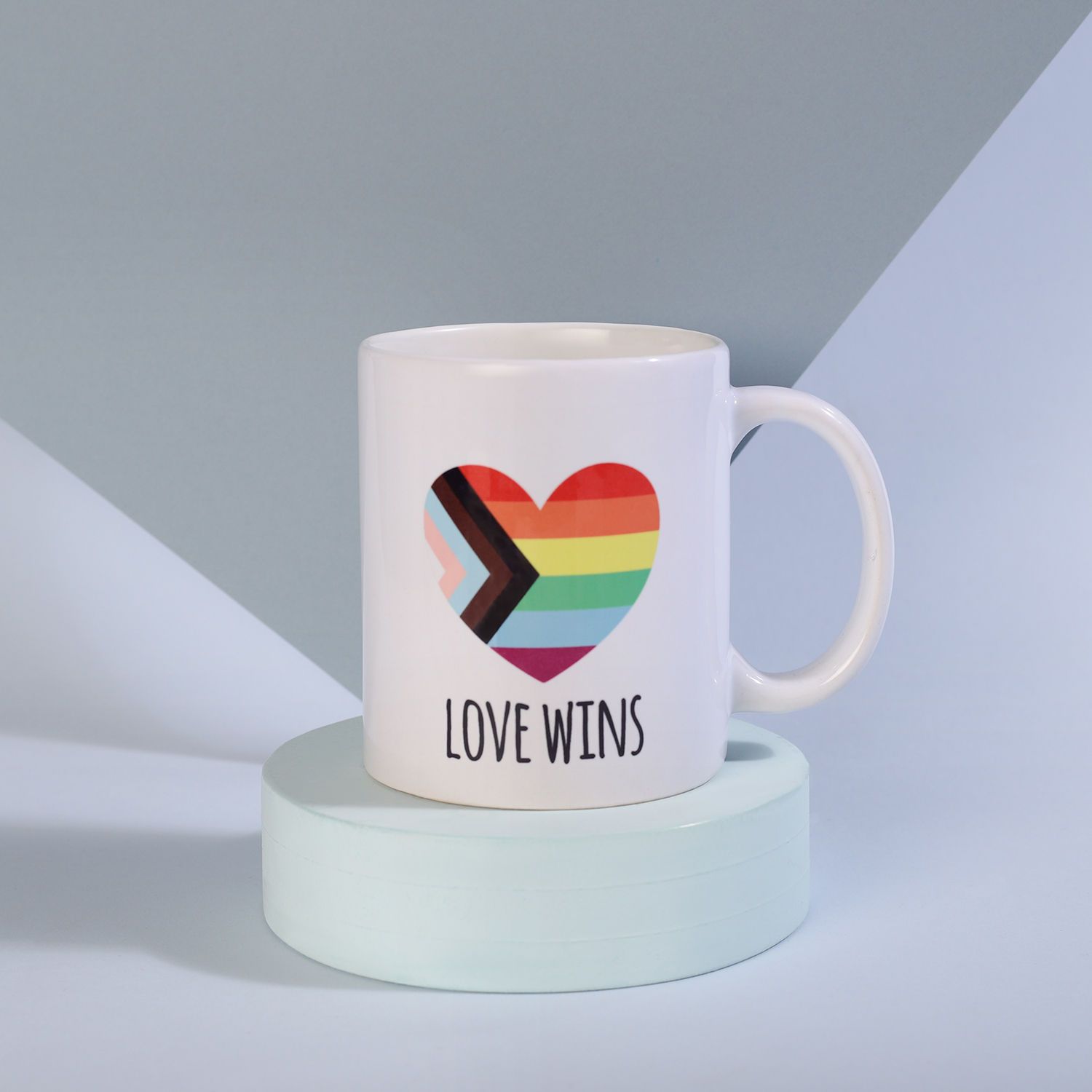 Love Wins Heart Mug